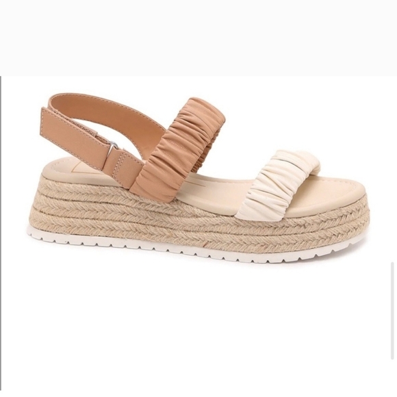 Dolce Vita Mizza Women's Tan and White Espadrille Sandals Size 7.5 - Picture 9 of 9